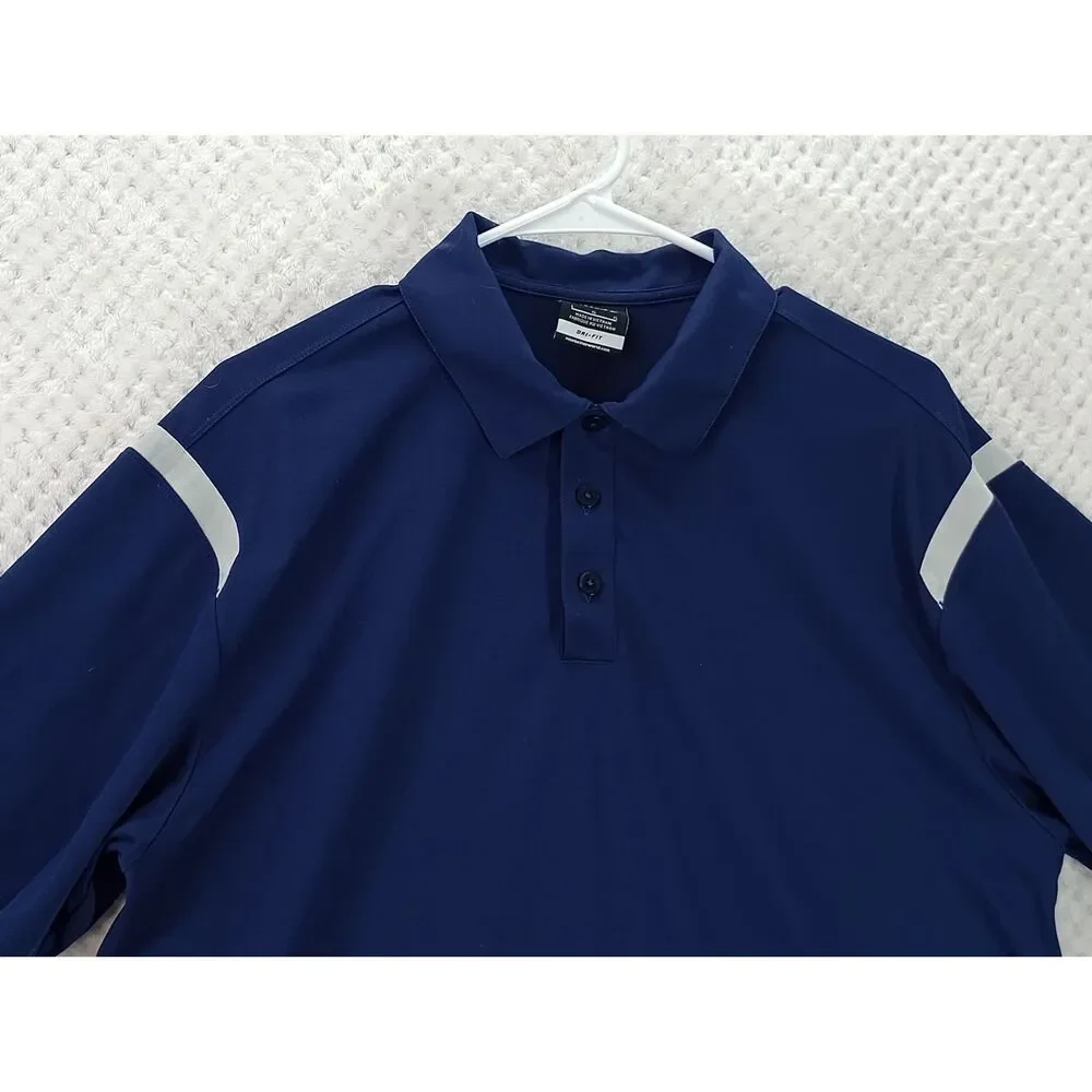 Nike Golf Dri-Fit Men's Large Navy Blue Polo Shirt